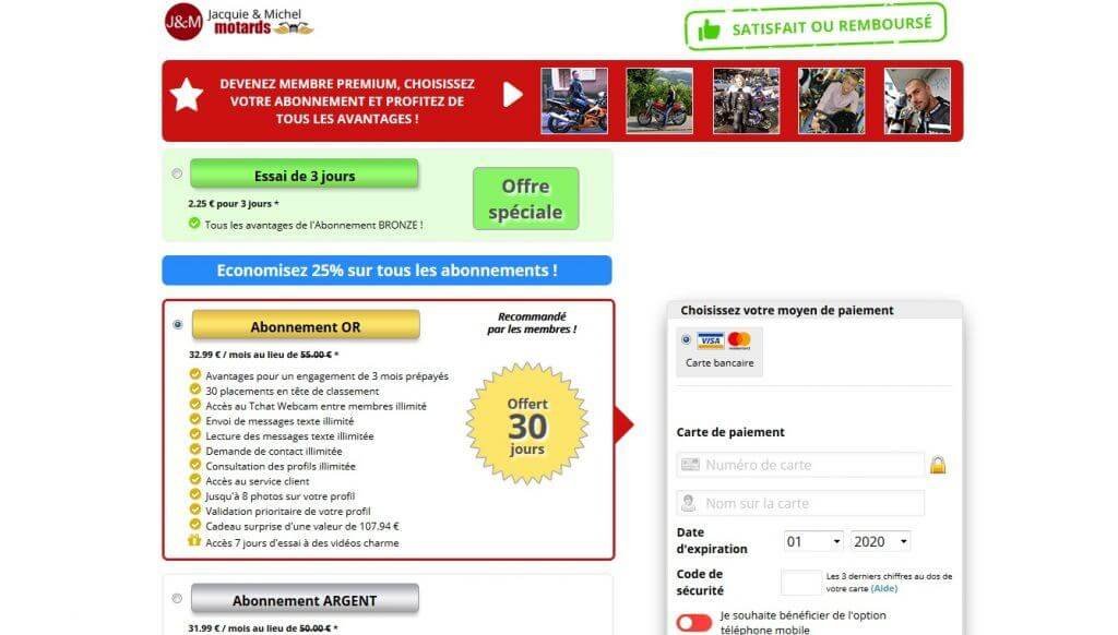 JM Motard : grille des abonnements testée